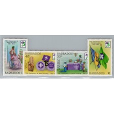 BOY SCOUTS BARBADOS SERIE COMPLETA NUEVA MINT FLORES